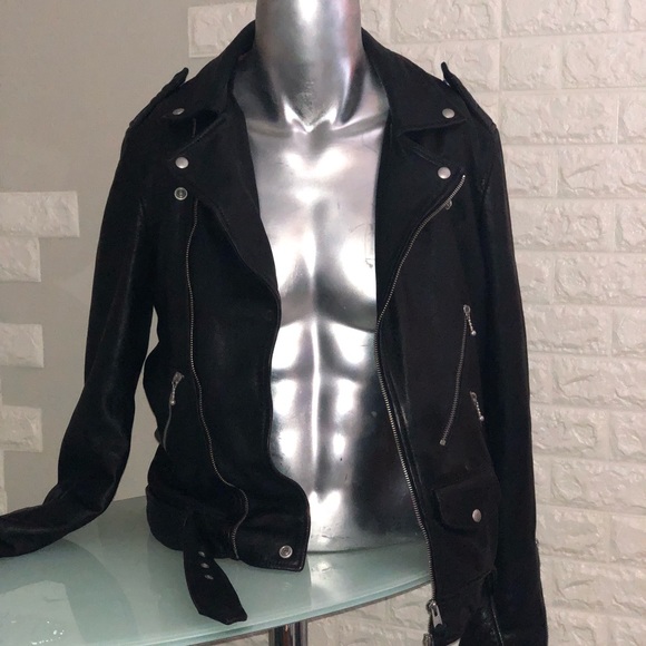ALLSAINTS leather biker jacket LIKE NEW - Picture 1 of 4